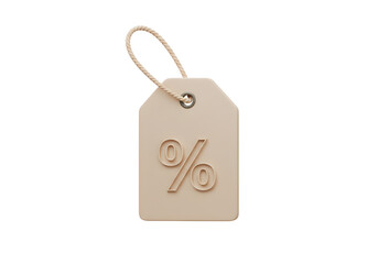 Beige discount tag illustration