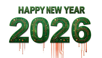 the words Happy New Year 2026