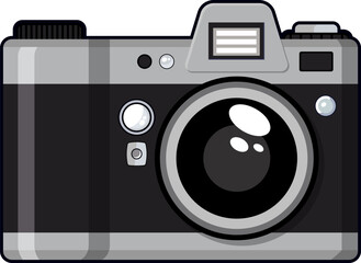 camera retro icon isolated template flat design vector illustration