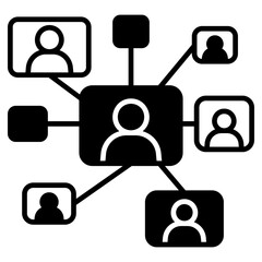 people network Black Fill Icon