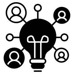 idea sharing Black Fill Icon