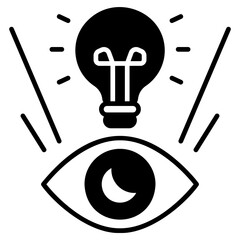 vision idea Black Fill Icon