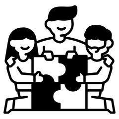 team Black Fill Icon