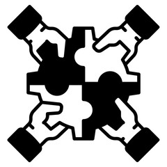 work together Black Fill Icon