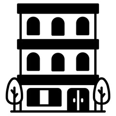 appartment Black Fill Icon