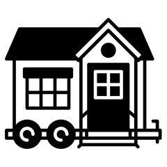 tiny house Black Fill Icon