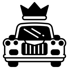 Luxury Car Black Fill Icon