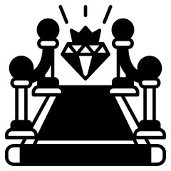 Red Carpet Black Fill Icon