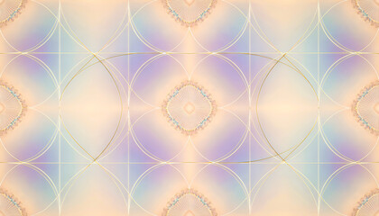 A highly detailed, minimalist sacred geometry wallpaper featuring interlocking transparent circles, golden ratio arcs, and fractal symmetry of fine lines.