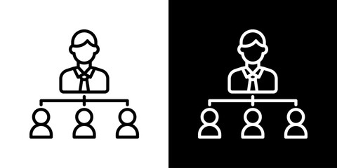 Organizational Chart Icon Line Styles Vector Illustration