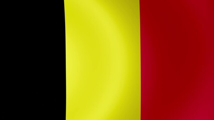 4K Loop Belgium Waving Flag Animation