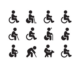 Set of disability icons