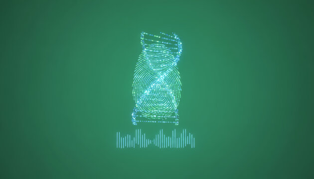A captivating digital representation of a DNA strand, symbolizing genetic research and innovation in biology.