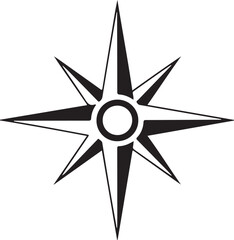 Compass Icon Flat Graphic Design