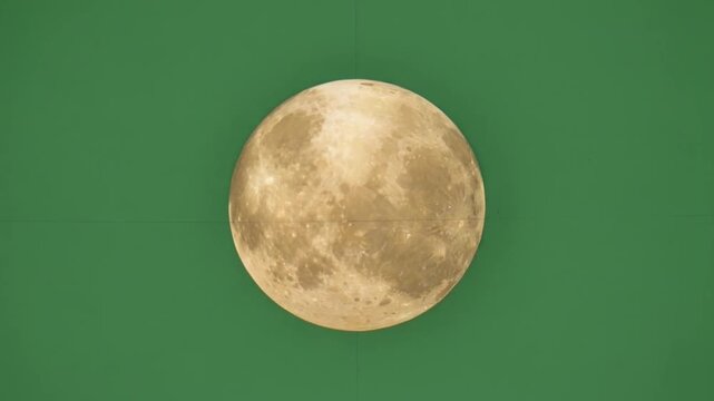 Moon's mystic glow: A radiant full moon dominates the celestial sphere, exuding an aura of mystery. The texture of the lunar surface is clearly visible.
