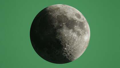 A detailed view of the moon showcasing its craters and surface, perfect for astronomy enthusiasts and educational purposes.