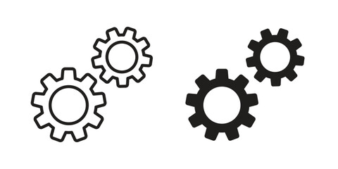 COGS icon symbols. app and web UI solid and line icon, EPS10