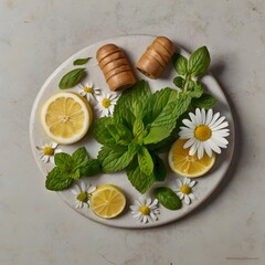 &ldquo;Rustic Herbal Mix with Citrus and Chamomile Blossoms&rdquo;