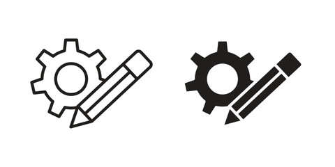 Customize icon symbols. app and web UI solid and line icon, EPS10