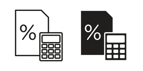 Estimate icon symbols. app and web UI solid and line icon, EPS10