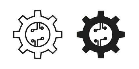 ETL icon symbols. app and web UI solid and line icon, EPS10