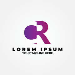 Creative cr business logo design vector. Alphabet letter icon logo CR or RC