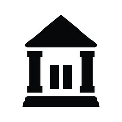 bank glyph icon illustration vector graphic.eps