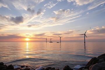 Wind Turbines at Dawn