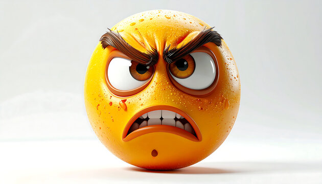 An angry yellow emoji character with a furious expression, furrowed brows, and bared teeth.