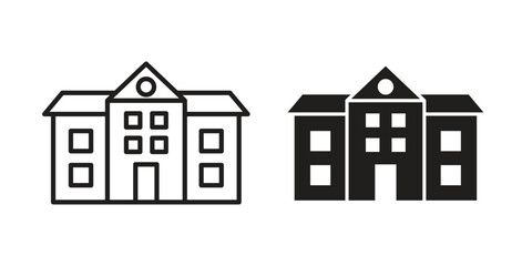 Institute icon symbols. app and web UI solid and line icon, EPS10