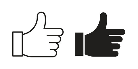 Like button icon symbols. app and web UI solid and line icon, EPS10