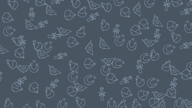 Suitable for digital designs, creative projects, wallpapers, and backgrounds. Features scattered drawings on a grayish blue background with a patterned feel.