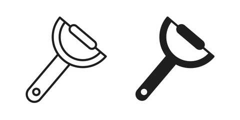 Peeler icon symbols. app and web UI solid and line icon, EPS10