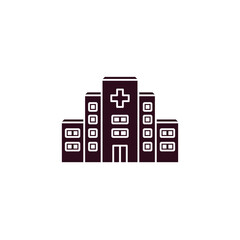Naklejka premium Hospital Building Glyph
