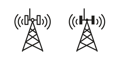 Telecom icon symbols. app and web UI solid and line icon, EPS10