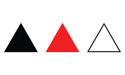 simple triangle symbol vector art.
