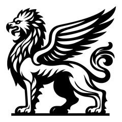 Fototapeta premium A Roaring Gryphon Full Body S...