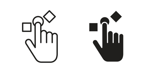Fototapeta premium Variety icon symbols. app and web UI solid and line icon, EPS10
