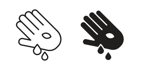 Wound icon symbols. app and web UI solid and line icon, EPS10