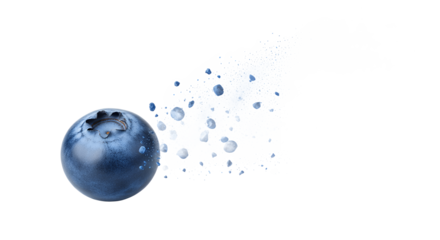 Fresh Blueberry Bursting with Flavor and Antioxidants, Isolated on White Background