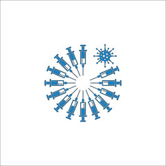 Stylized virus icon representing mpox with color variations