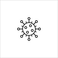 Stylized illustration of a variant mpox virus icon with multiple color options