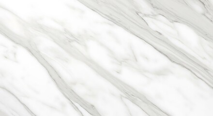 Obraz premium A luxurious, smooth white marble surface texture featuring elegant, diagonal veins of soft grey, creating a clean, classic, and high-end natural stone background.