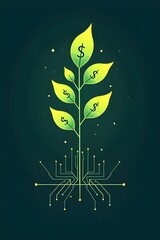 AI Generative. Idea Investment: Circuit Tree Growing Dollar Light Bulbs for Financial Innovation and Success. 4