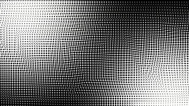 Dynamic halftone pattern animation creates a modern abstract background with depth and texture, perfect for creative projects or visual effects
