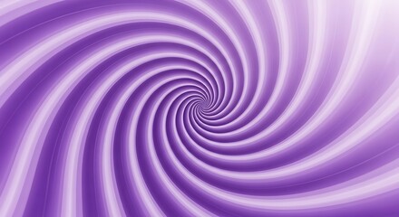 A mesmerizing abstract background featuring a wide, repeating purple and white spiral pattern that twists hypnotically into the center, creating a strong sense of rotation and depth.