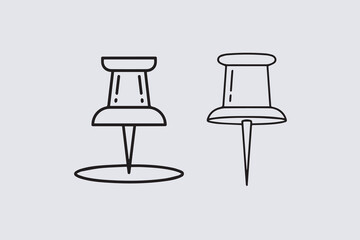 Simple vector compass icon with needle, navigation symbol icon vector art , line art, 