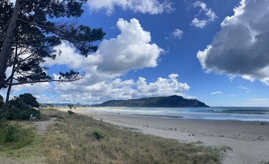 New Zealand coastal bay and beach