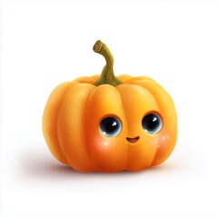 Obraz premium Joyful pumpkin character whimsical setting digital art playful environment close-up viewpoint fun concept