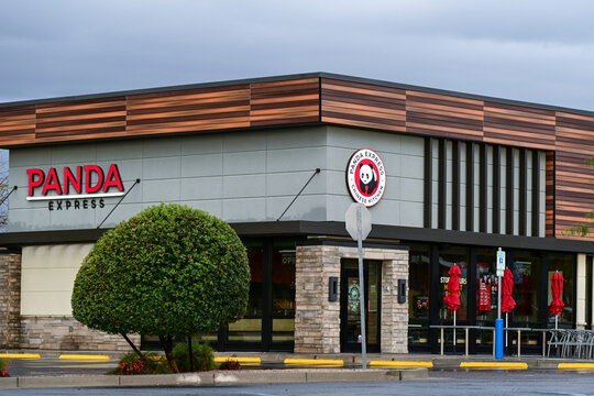 Panda Express restaurant exterior featuring corporate signage, architectural cladding, and entryway design, highlighting quick-service restaurant operations and commercial food service infrastructure